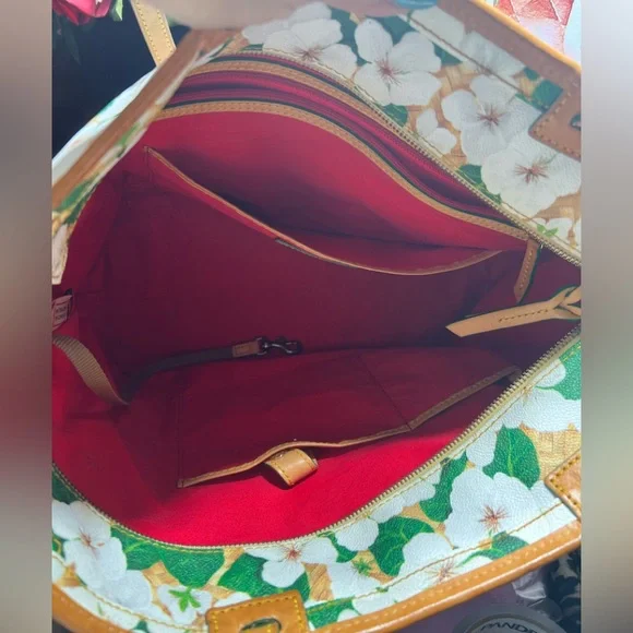 Dooney & Bourke Floral Double Handles Large Tote Shoulder Bag EUC - Picture 12 of 13